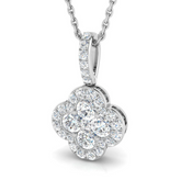 Clover Diamond Pendant in Gold